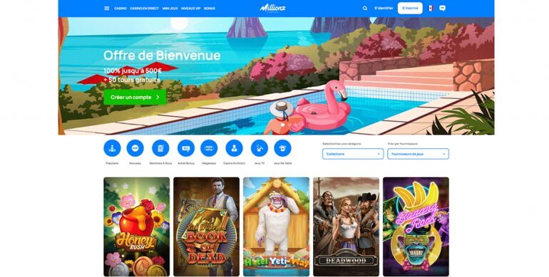 Découvrez les Meilleures Offres du Casino en Ligne Millionz pour Les Français